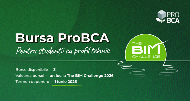 Poza produs Burse oferite de ProBCA  | The BIM Challenge 2026